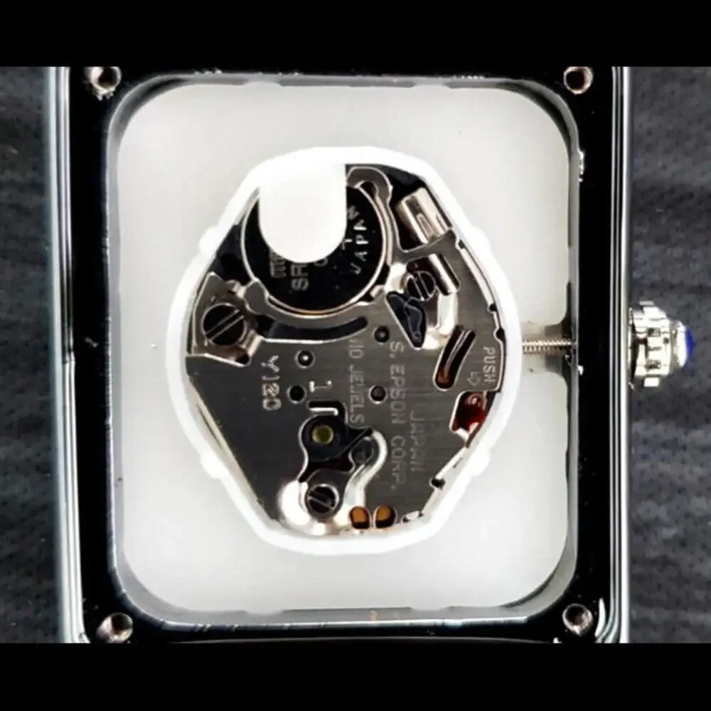 Vintage Tank‎ Style Pierre Lucerne  Mens Watch Black Band